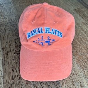 Rascal Flatts Baseball Cap Hat Retired Orange Country Music Embroidered Logo